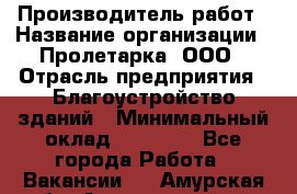 Производитель работ › Название организации ­ Пролетарка, ООО › Отрасль предприятия ­ Благоустройство зданий › Минимальный оклад ­ 50 000 - Все города Работа » Вакансии   . Амурская обл.,Архаринский р-н